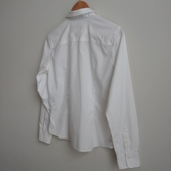 Brooks Brother's Women's 6 white cotton fitted button down up shirt blouse - Picture 7 of 16